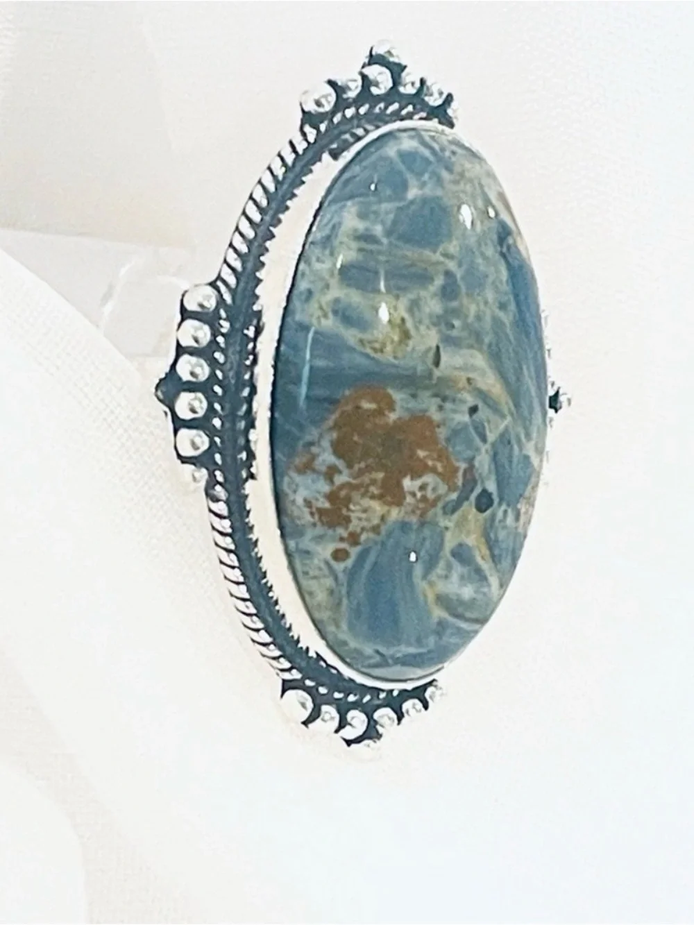 Pietersite Sterling Silver Statement Ring